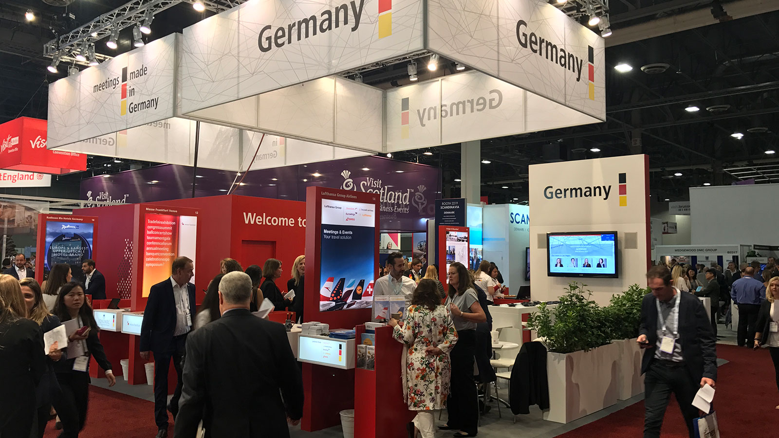 Messestand bei der IMEX America - America’s worldwide exhibition for incentive travel, meetings and events, Las Vegas 